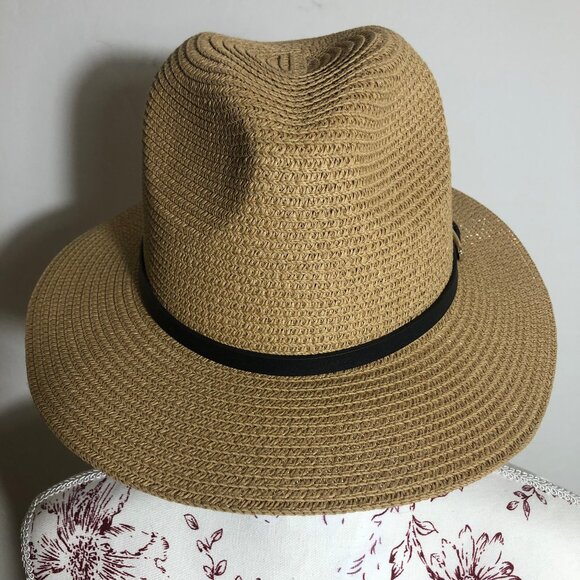 Camel Fedora with Black Band & Gold Buckle main image 7